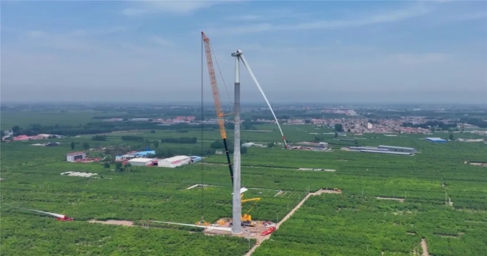 “全球第一吊”再临燕赵！166米，XCA4000助力华北绿电